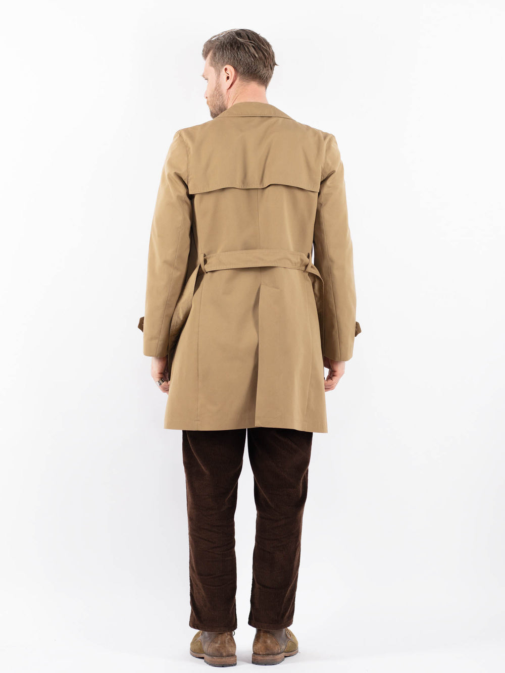 Vintage 70's Men Trench Coat in BeigeZ1667