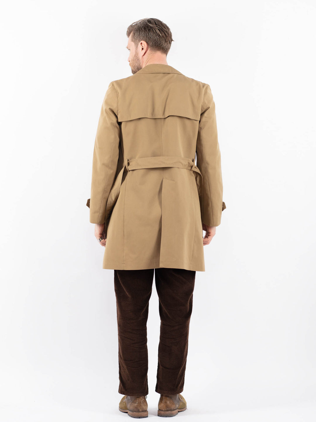Vintage 70's Men Trench Coat in BeigeZ1667