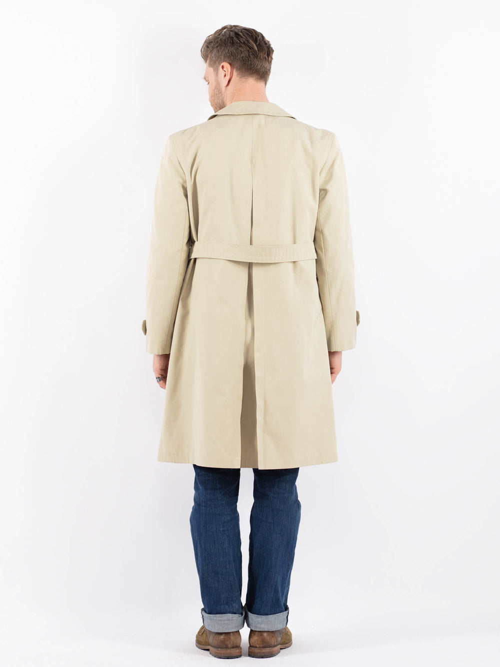 Vintage 70's Men Trench Coat in BeigeZ1504