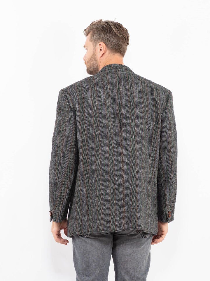 Vintage 90. gadu vīriešu Harris Tweed žakete bēšā krāsā