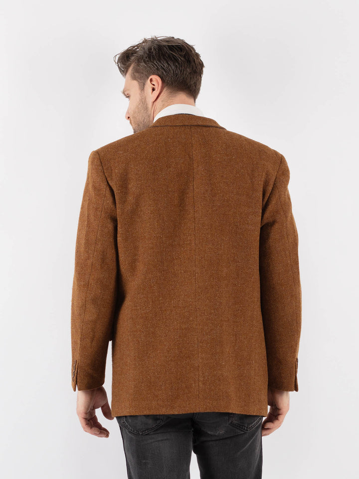 Vintage 70's Men Harris Tweed Jacket in Brown - NorthernGrip