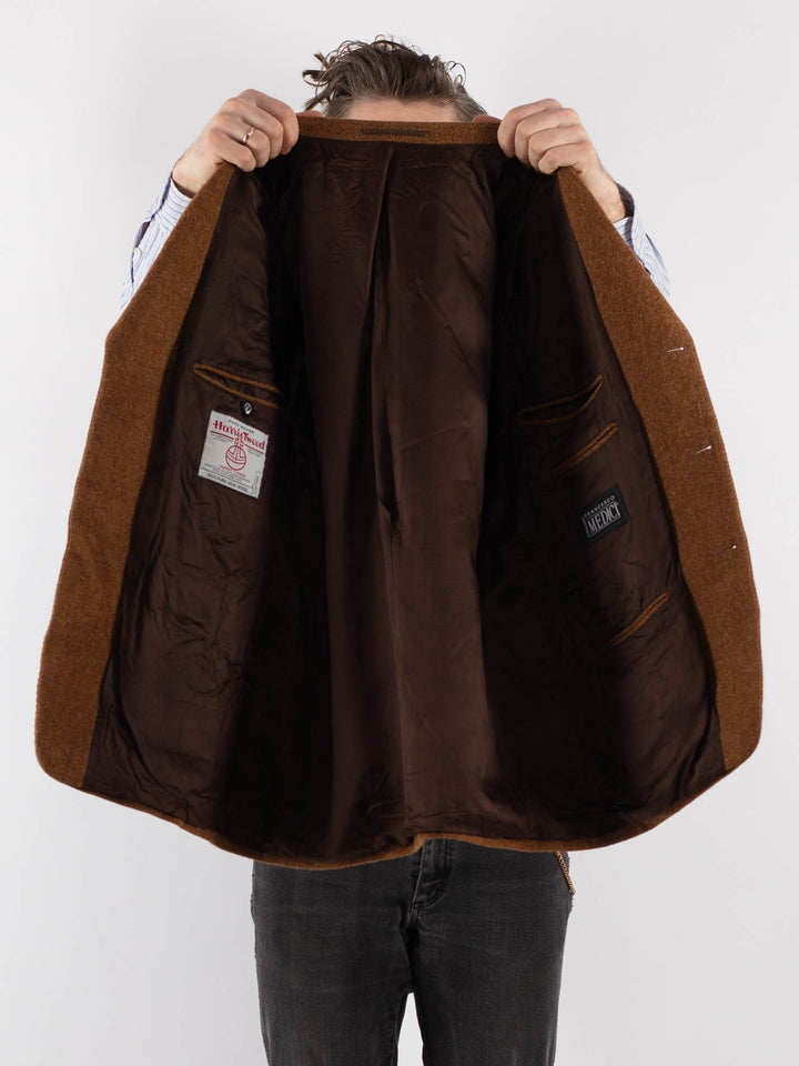 Vintage 70's Men Harris Tweed Jacket in Brown - NorthernGrip