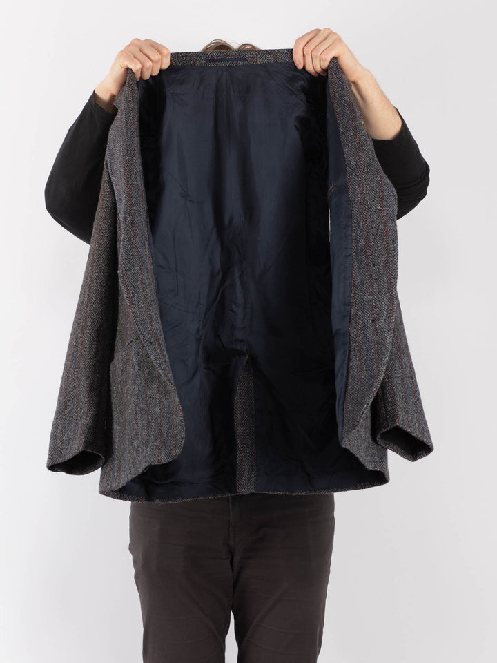 Vintage 90. gadu vīriešu Harris Tweed žakete bēšā krāsā