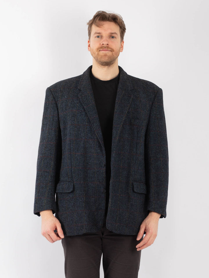 Vintage 90. gadu vīriešu Harris Tweed žakete bēšā krāsā