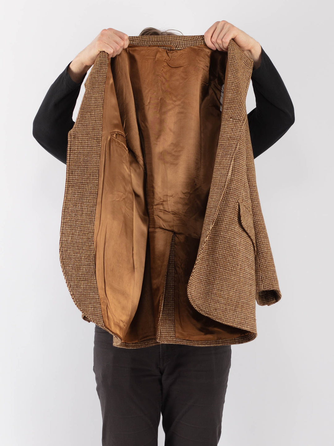 Vintage 90. gadu vīriešu Harris Tweed žakete bēšā krāsā