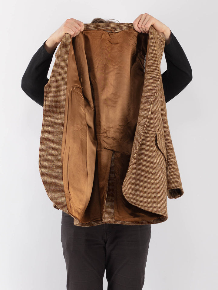 Vintage 90. gadu vīriešu Harris Tweed žakete bēšā krāsā