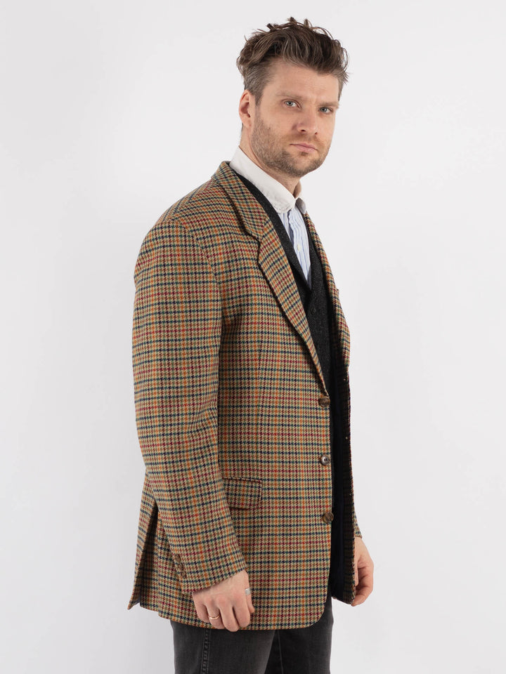 Vintage 70's Men Wool Blazer Jacket in Multi - NorthernGrip