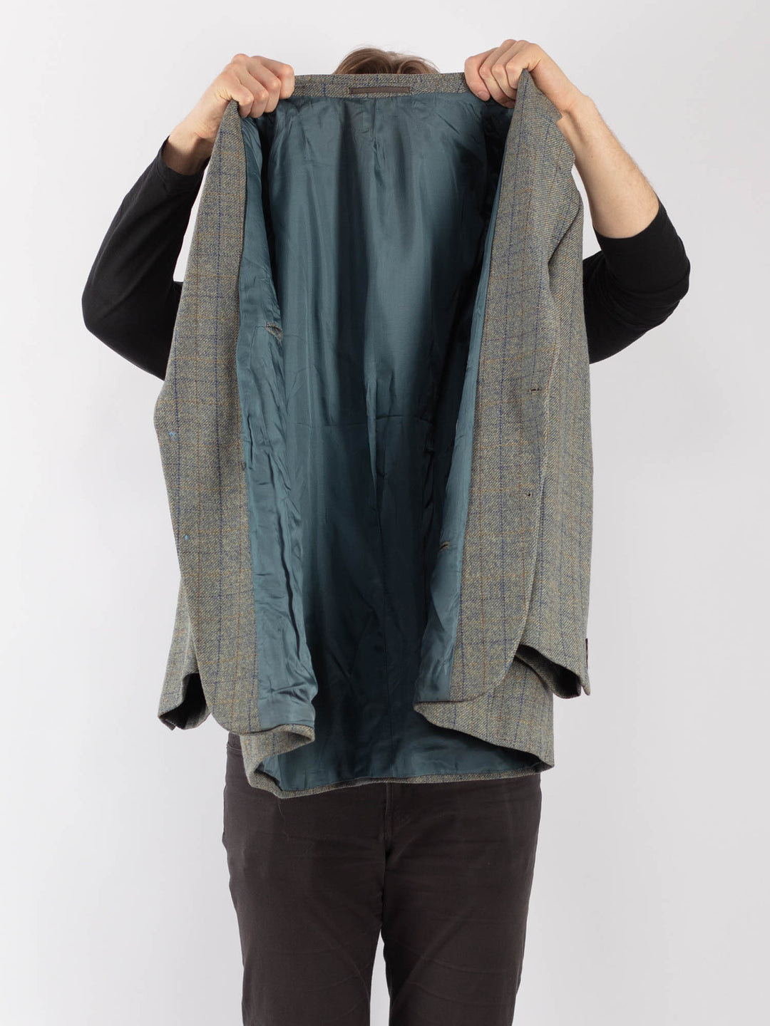 Vintage 90. gadu vīriešu vilnas žakete pelēkā krāsā