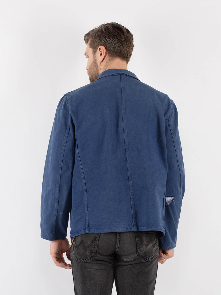 Vintage 70's Men Work Jacket in BlueZ848