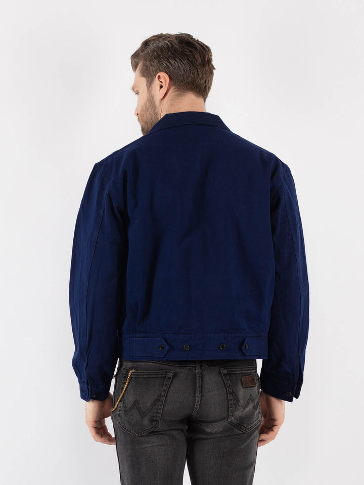 Vintage 70's Men Work Jacket in Blue