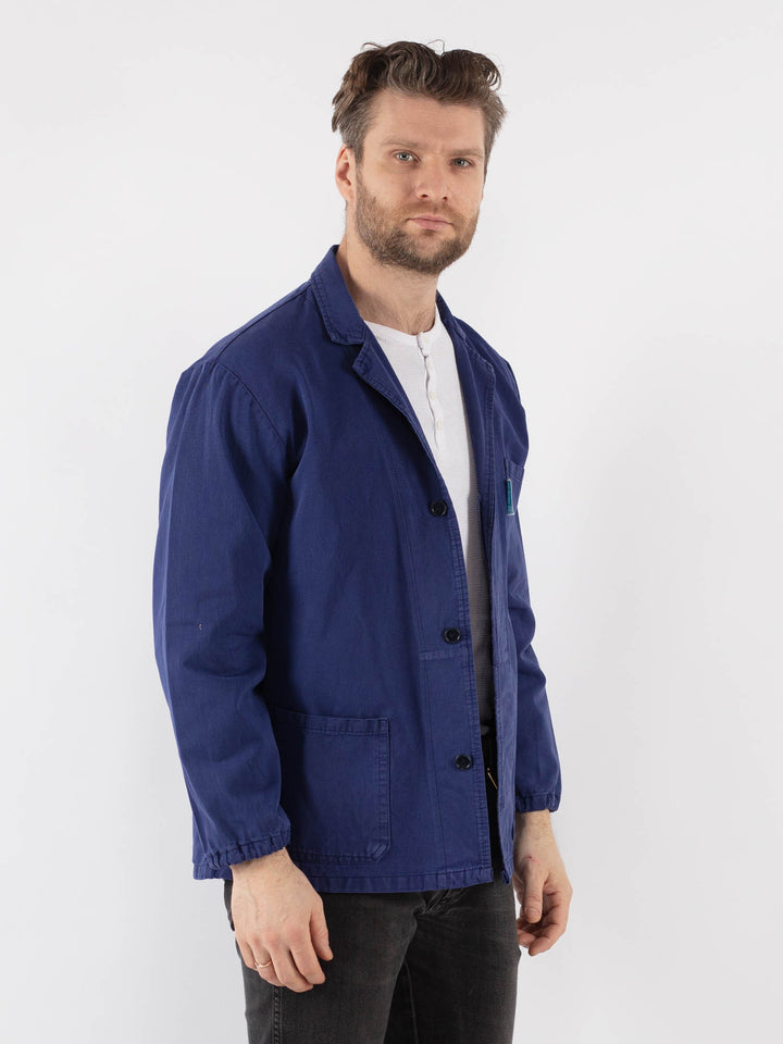 Vintage 70's Men Work Jacket in Blue