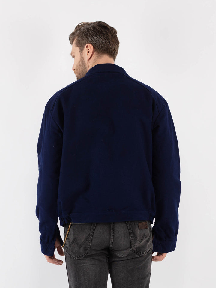 Vintage 70's Men Work Jacket in Blue