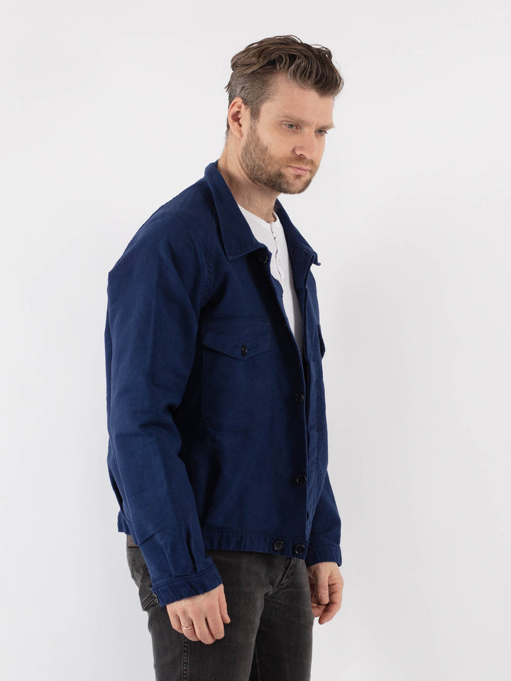 Vintage 70's Men Work Jacket in Blue