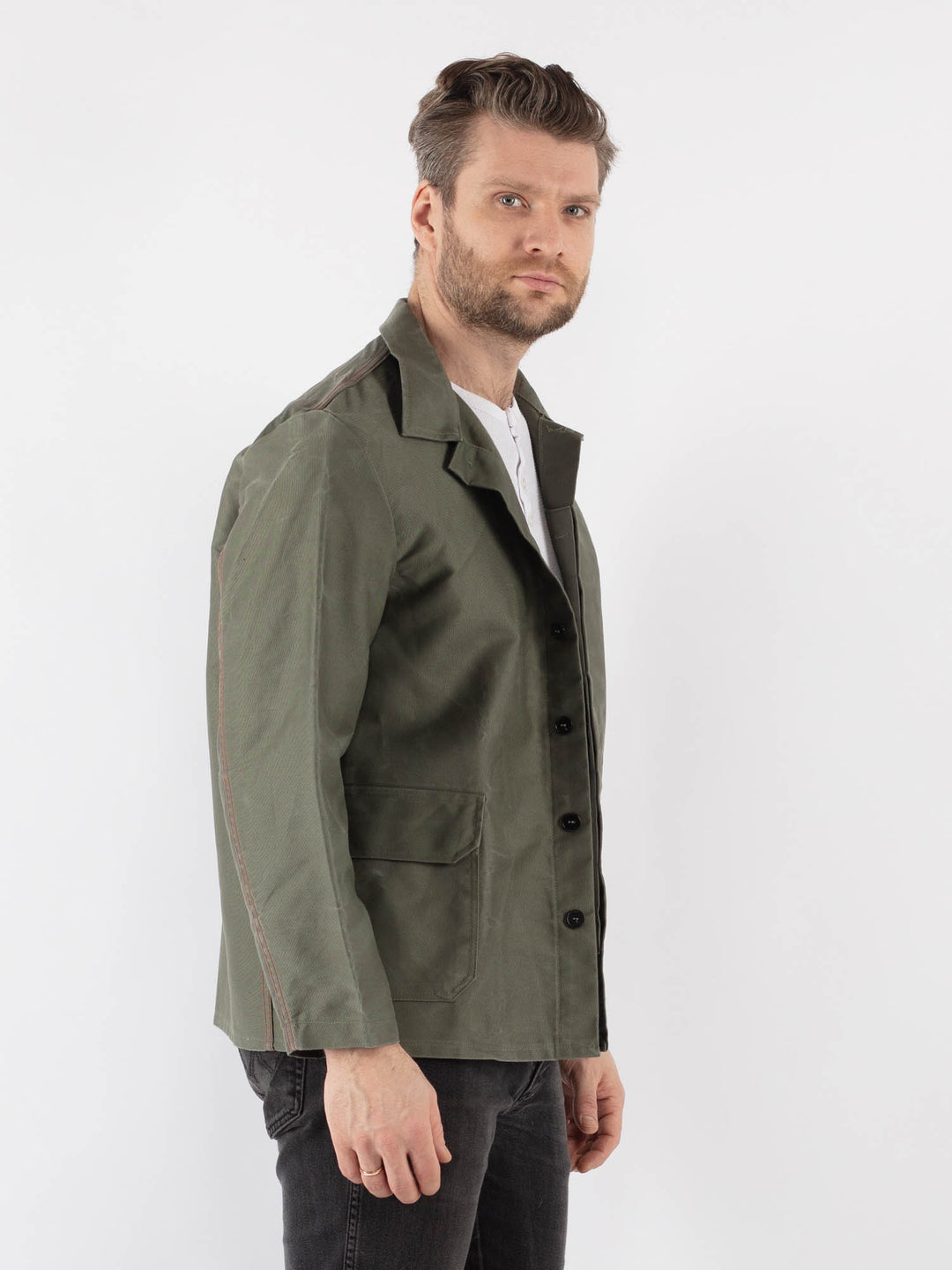 Vintage 70's Men Work Jacket in Khaki