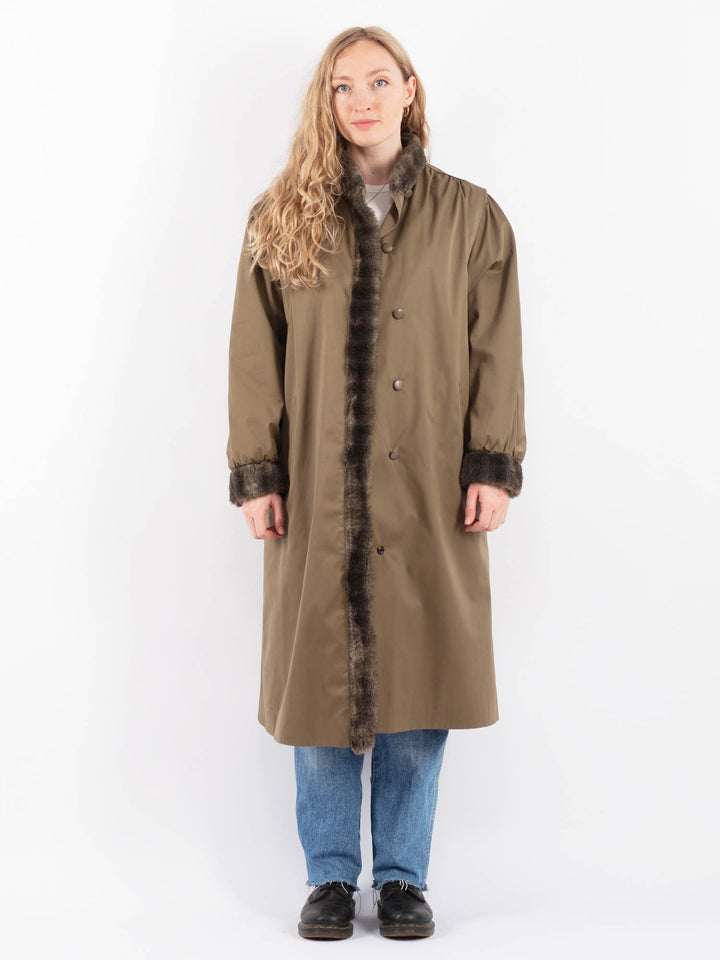 Vintage 70's Women Mac Coat in BrownV9444