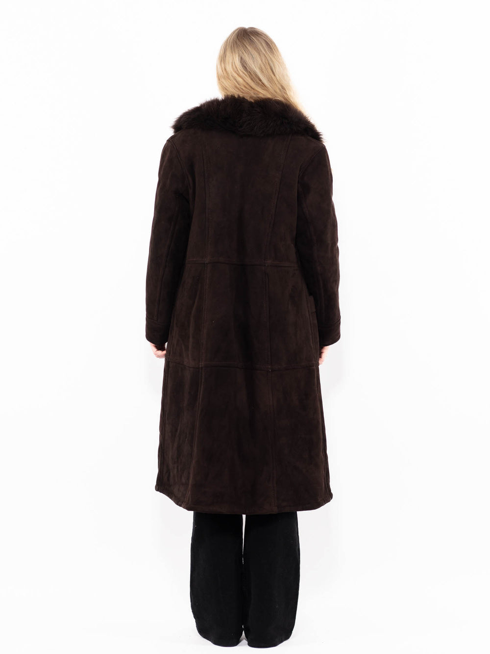 Vintage 70's Women Sheepskin Coat in BrownA0884