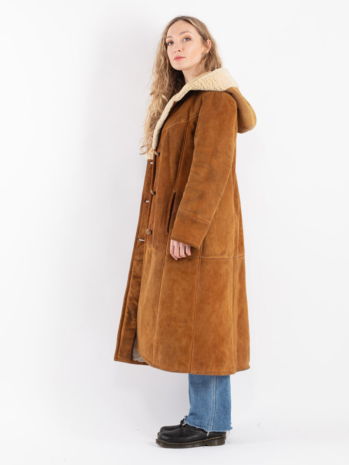 Vintage 70's Women Sheepskin Coat in BrownV9041