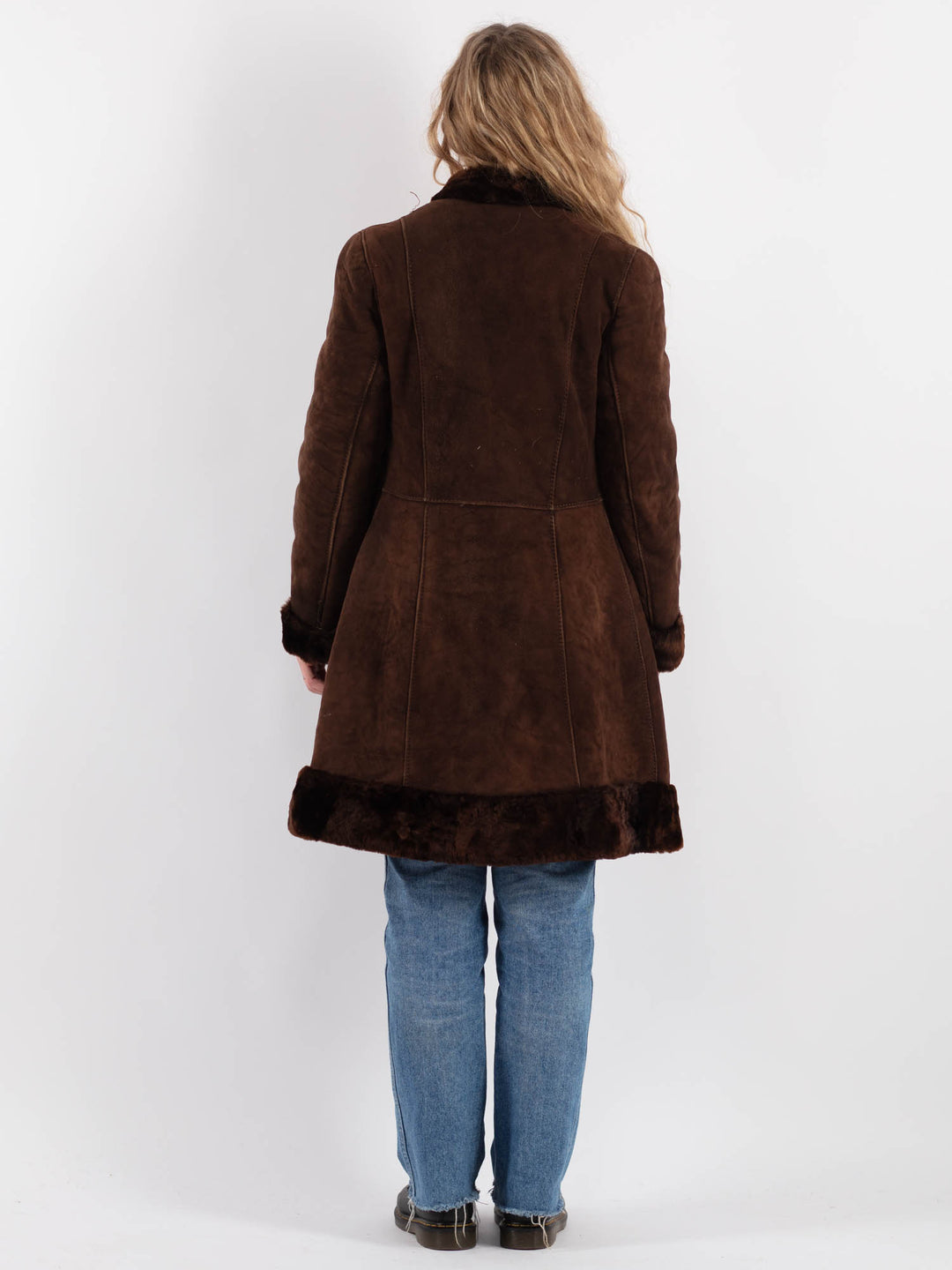Vintage 70's Women Sheepskin Coat in BrownV9270