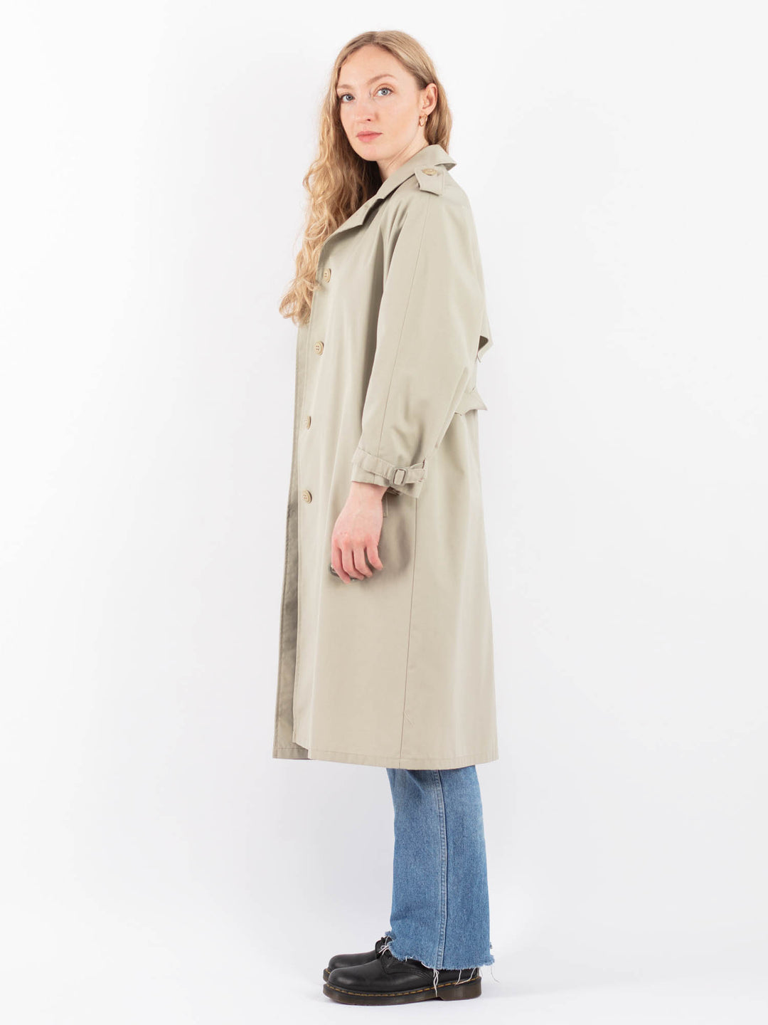 Vintage 70's Women Trench Coat in BeigeV9439