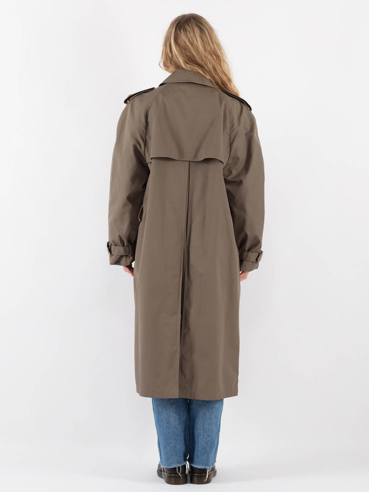 Vintage 70's Women Trench Coat in Beige