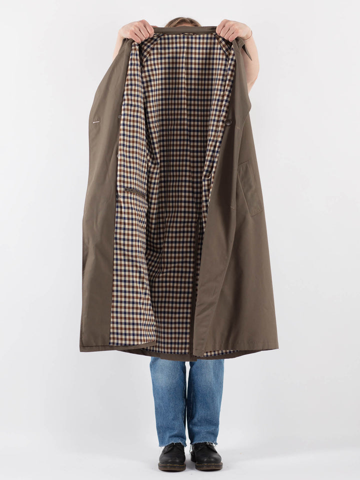 Vintage 70's Women Trench Coat in Beige