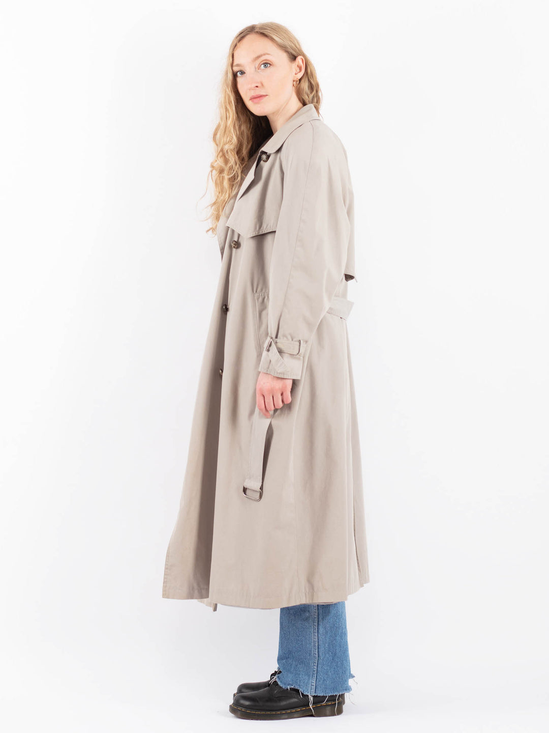Vintage 70's Women Trench Coat in BeigeV9443