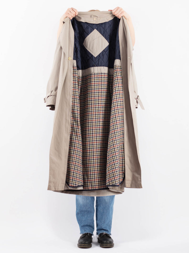 Vintage 70's Women Trench Coat in BeigeV9443