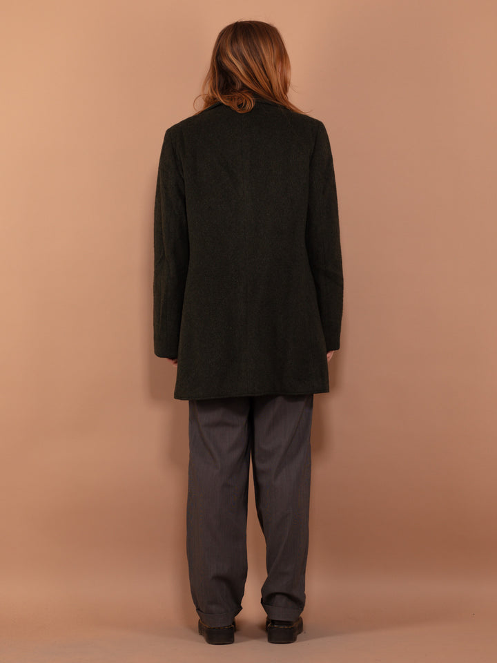 Vintage 70's Women Wool Peacoat in Green - NorthernGrip