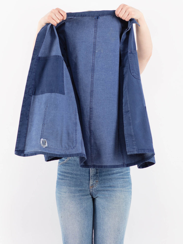 Vintage 70's Women Cotton Jacket in BlueV9516