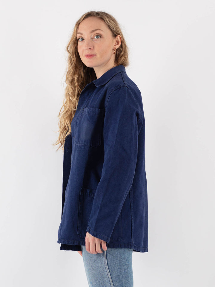 Vintage 70's Women Work Jacket in Blue