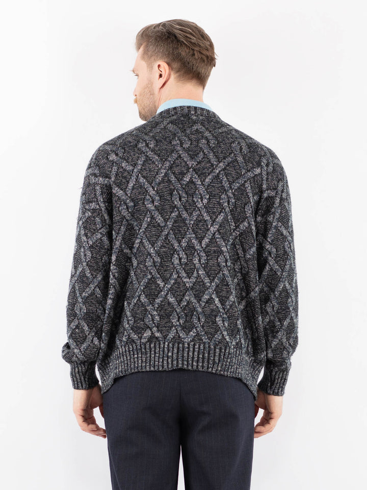 Vintage 80's Men Cardigan in GrayZ1381