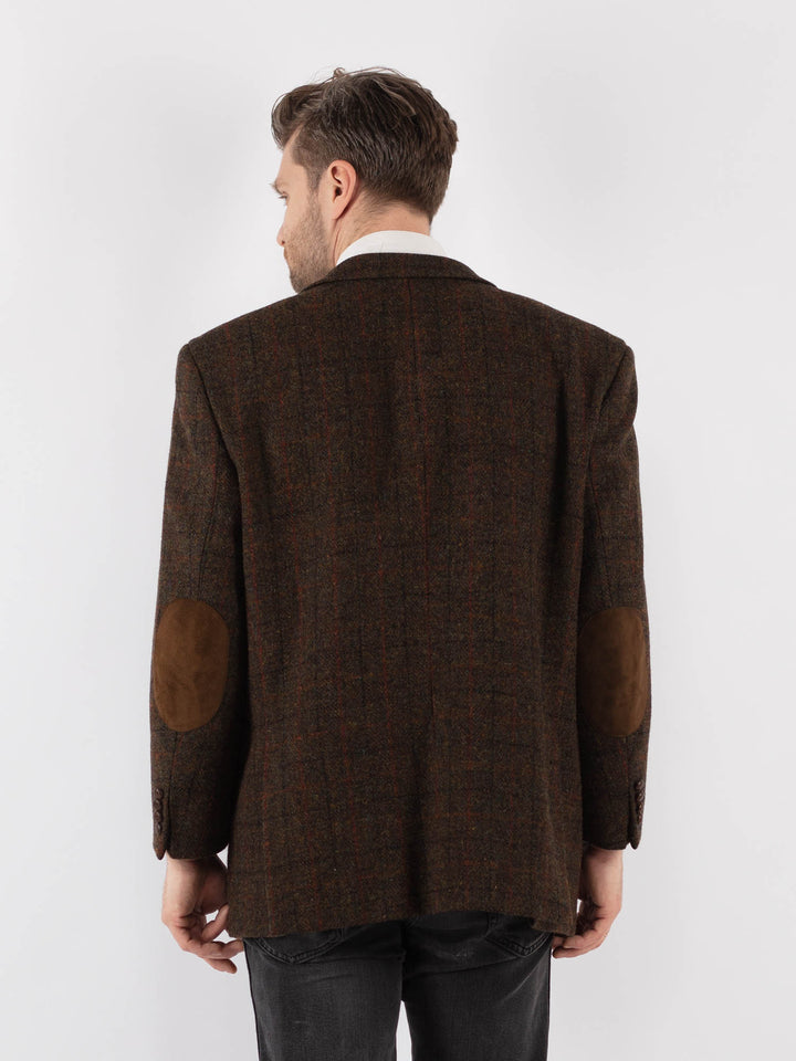 Vintage 80's Men Harris Tweed Jacket in Brown - NorthernGrip