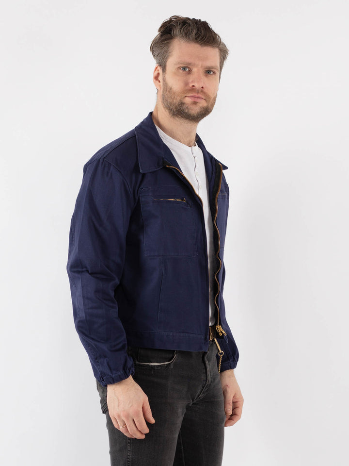 Vintage 80's Men Work Jacket in Blue