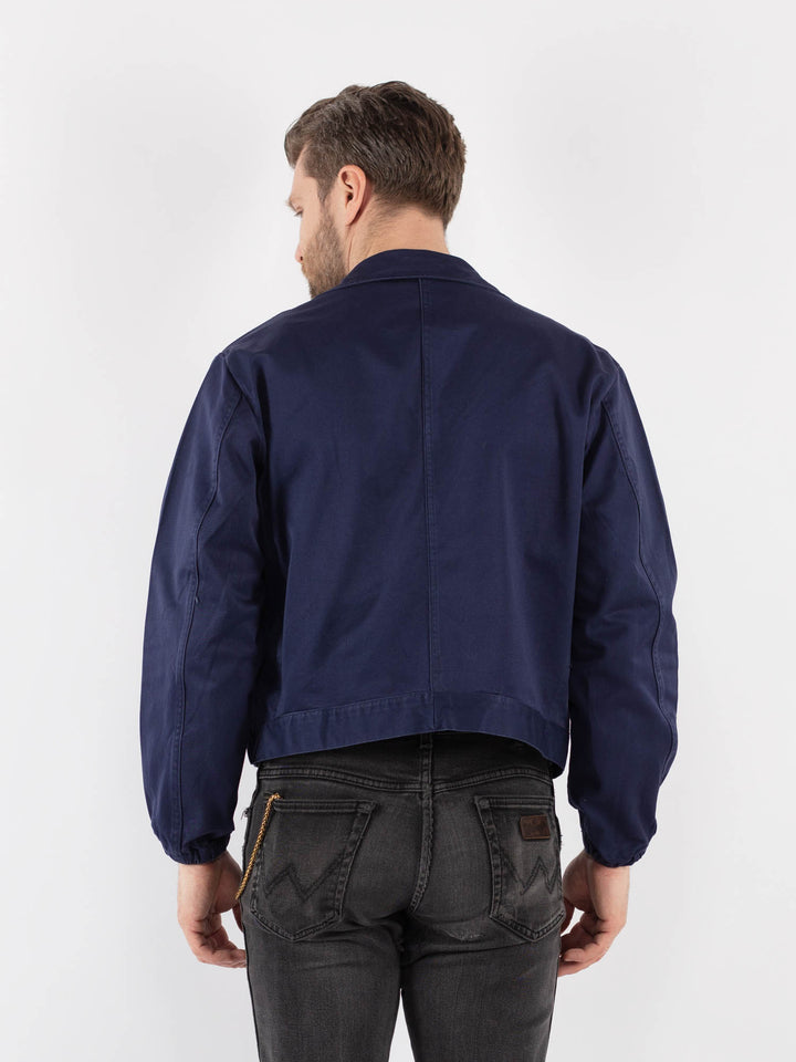 Vintage 80's Men Work Jacket in Blue