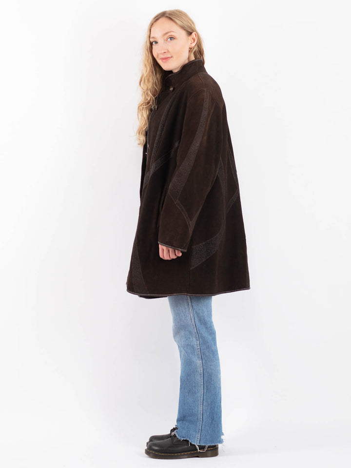 Vintage 80's Women Sheepskin in BrownV9497