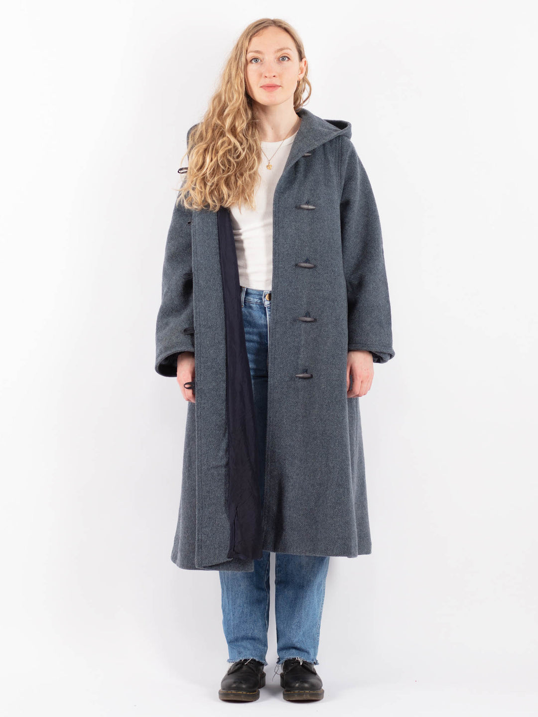 Vintage 80's Women Trench Coat in BlueV9435