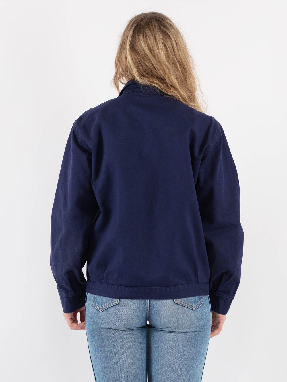 Vintage 70's Women Work Jacket in Blue