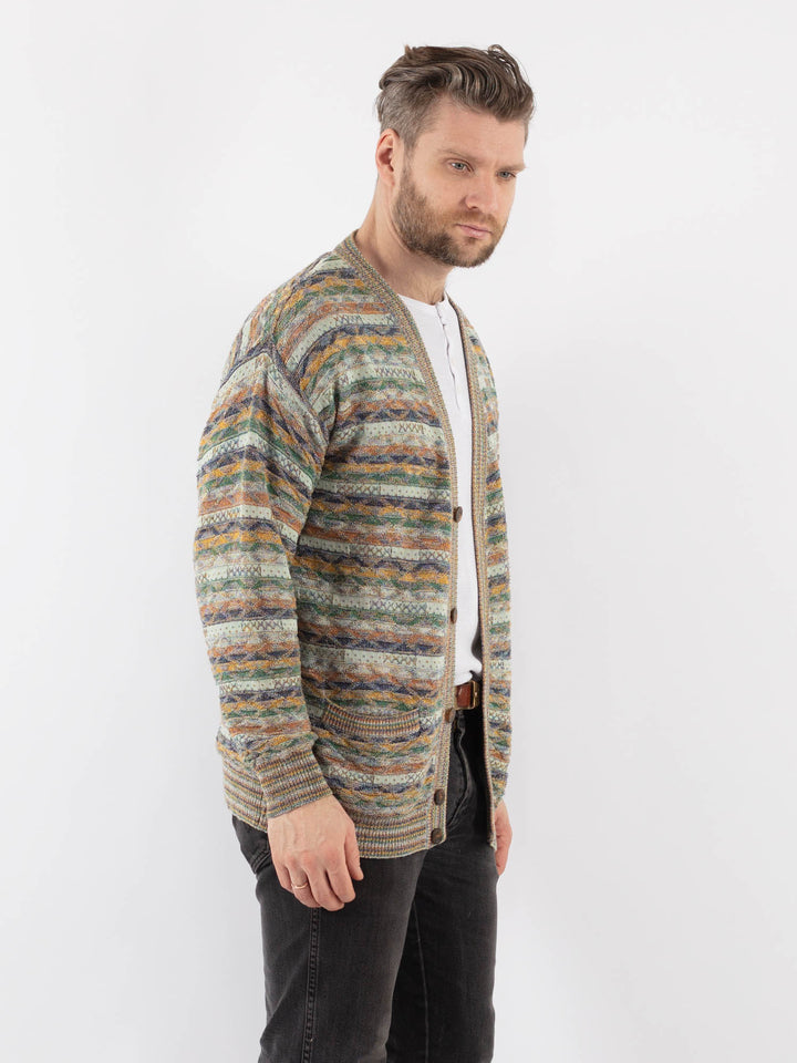 Vintage 90's Men Cardigan in MultiZ960