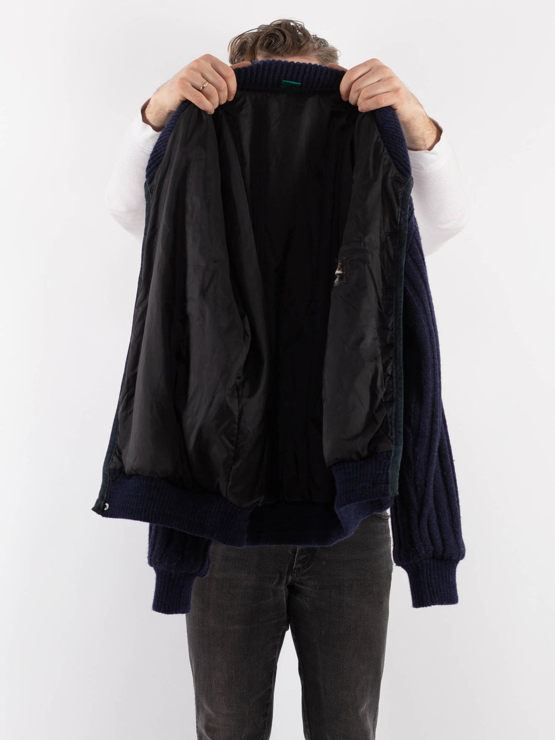 Vintage 90's Men Cardigan in BlueZ963