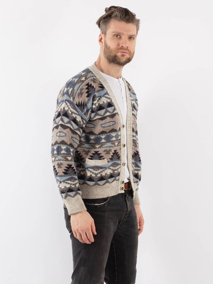 Vintage 90's Men Cardigan in MultiZ966