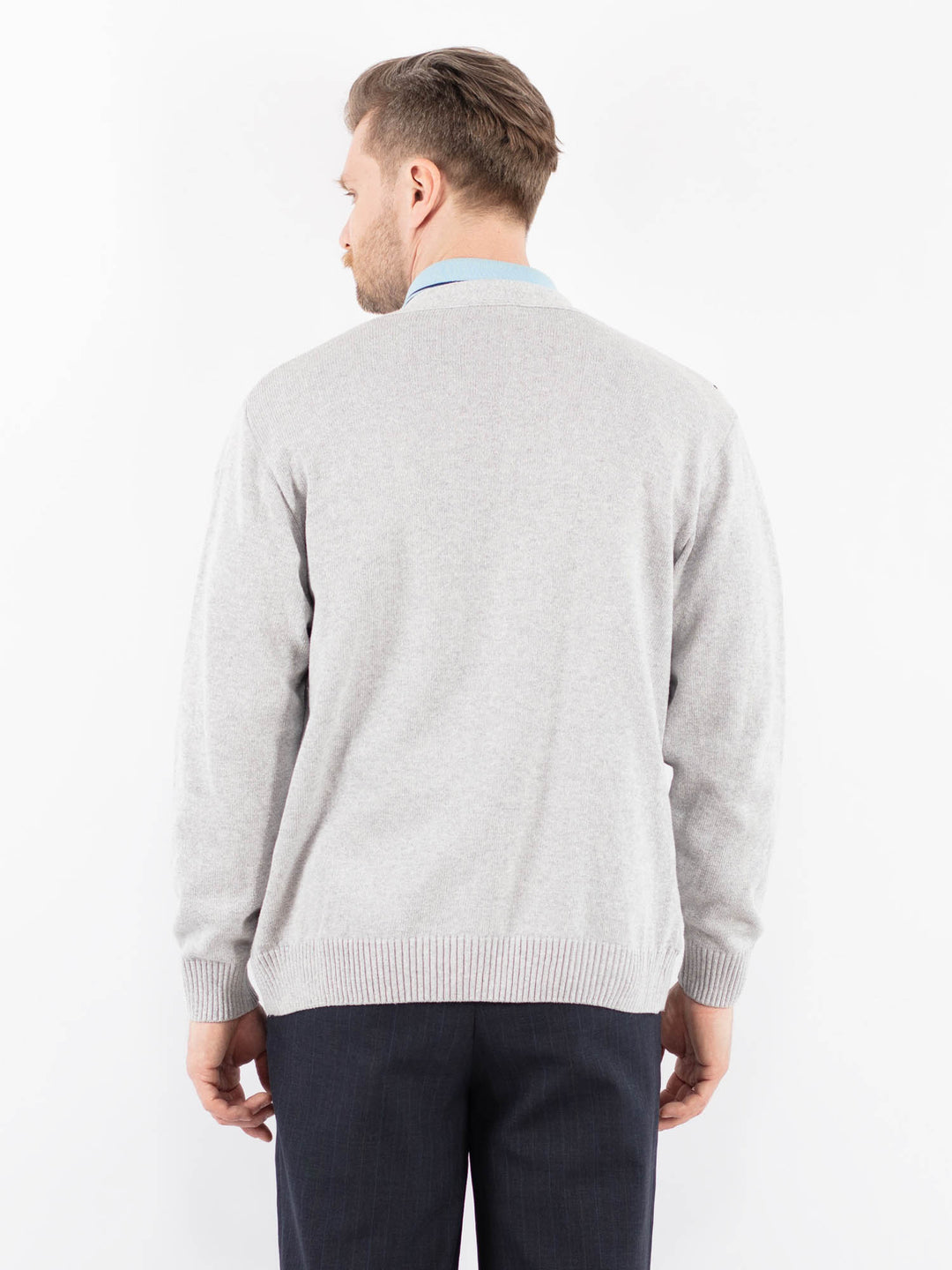 Vintage 90's Men Cardigan in GrayZ1379
