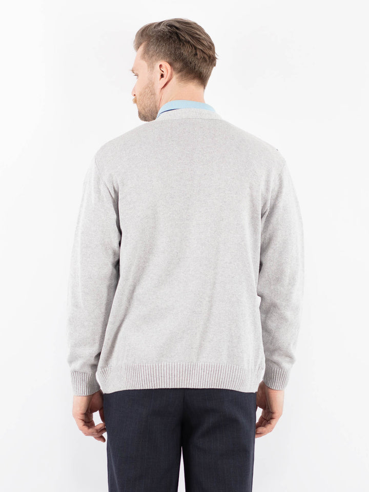 Vintage 90's Men Cardigan in GrayZ1379