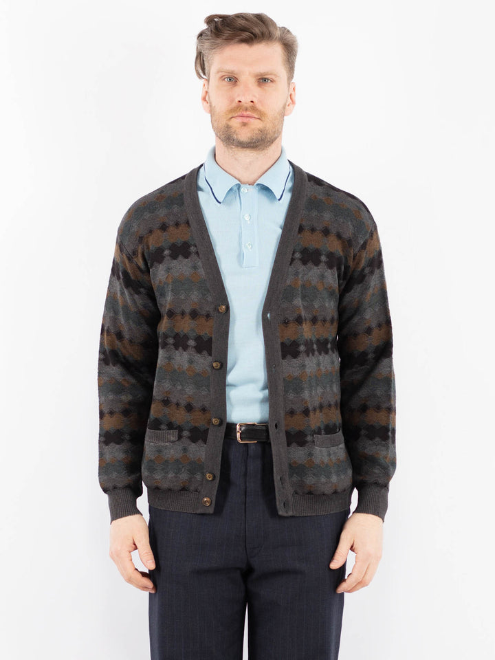 Vintage 90's Men Cardigan in GrayZ1385