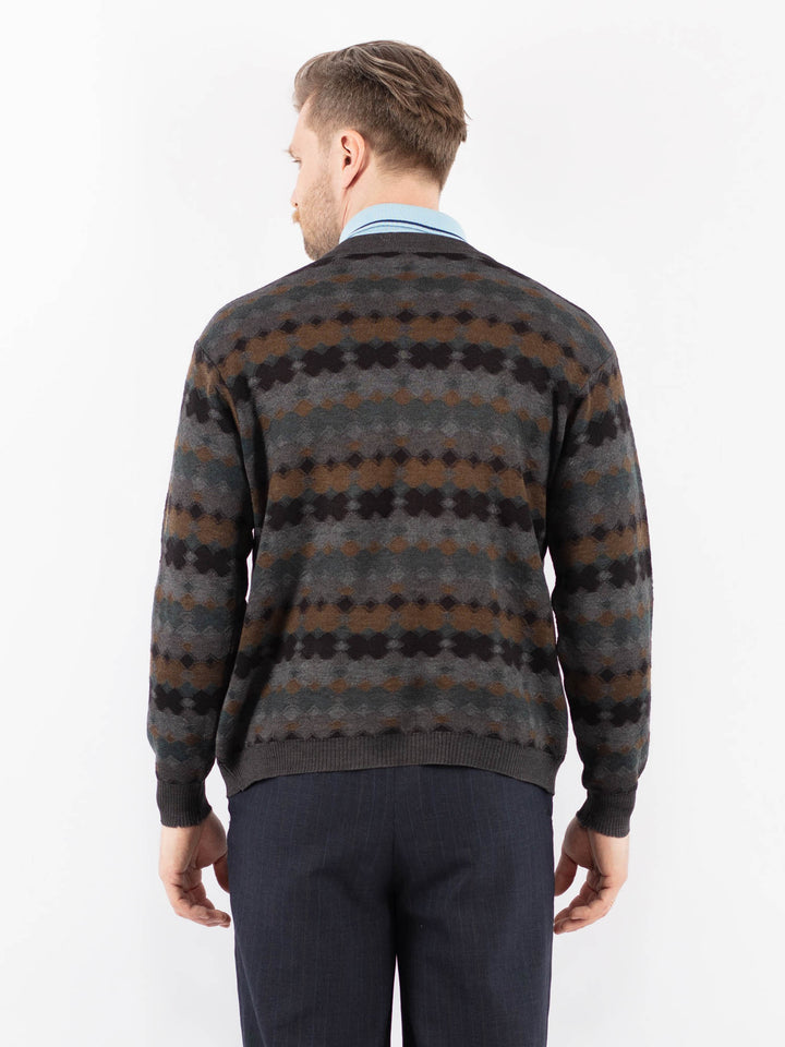 Vintage 90's Men Cardigan in GrayZ1385