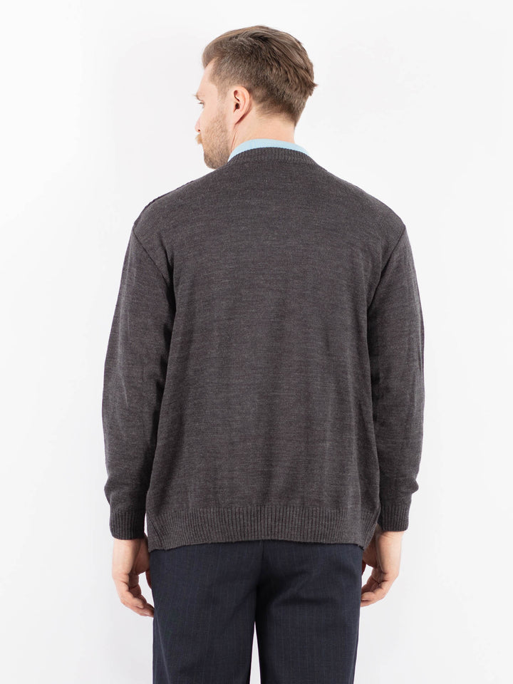 Vintage 90's Men Cardigan in GrayZ1387