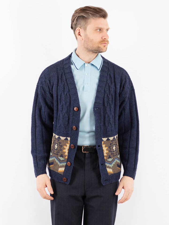 Vintage 90's Men Cardigan in BlueZ1393