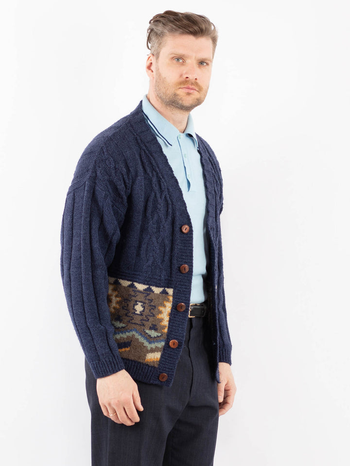 Vintage 90's Men Cardigan in BlueZ1393