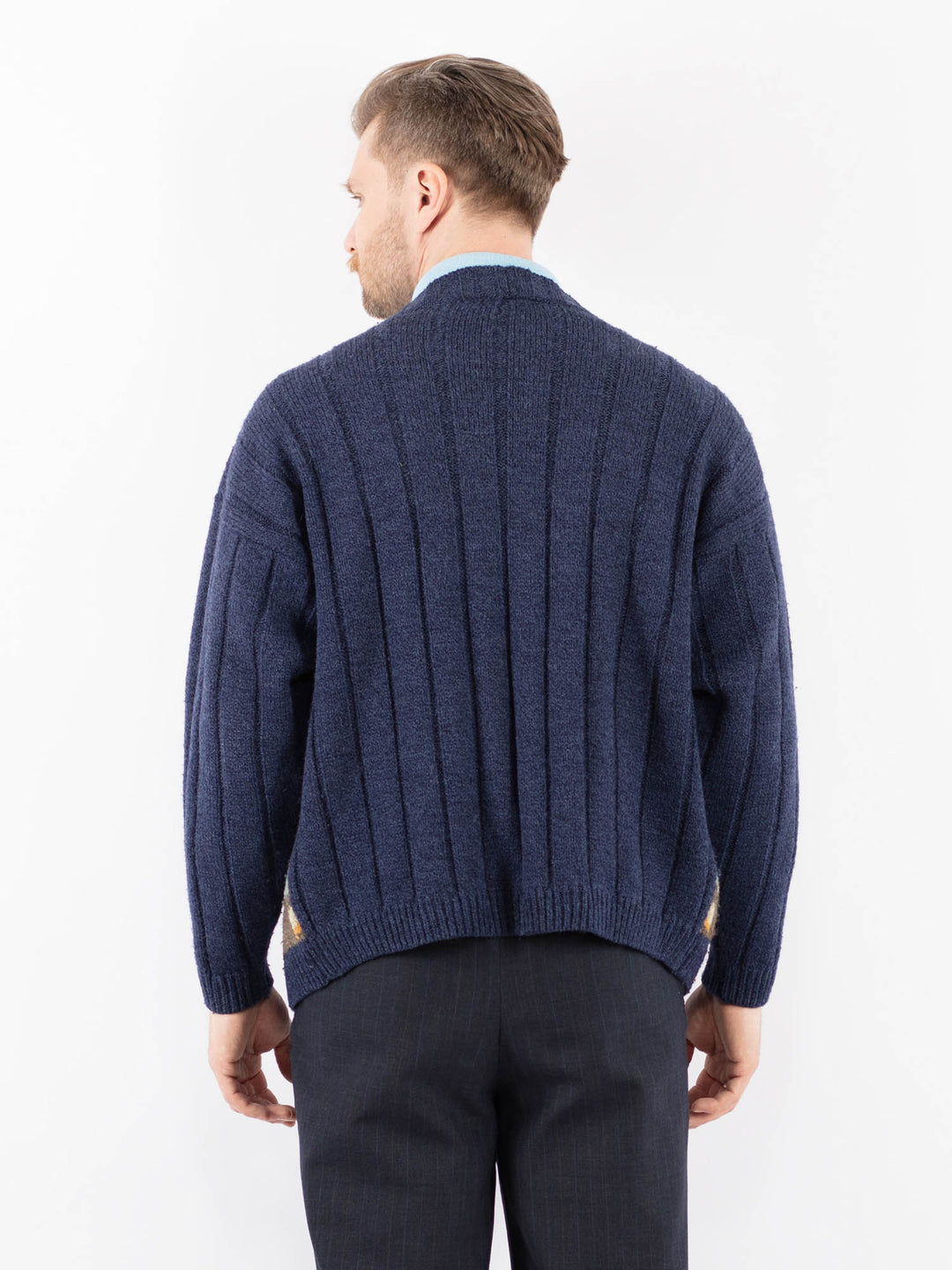 Vintage 90's Men Cardigan in BlueZ1393