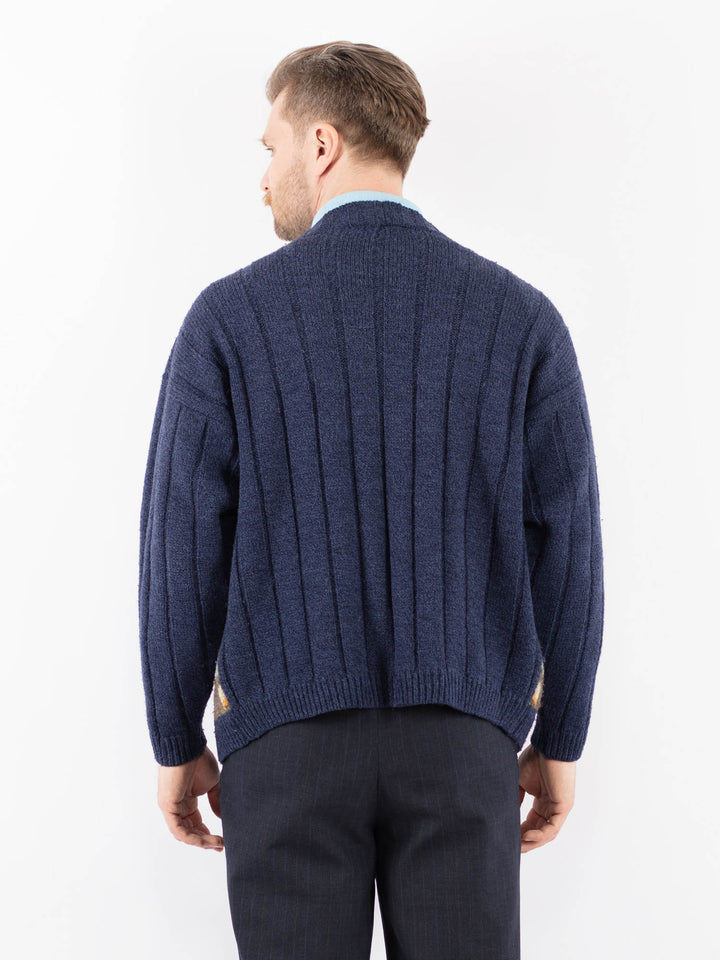 Vintage 90's Men Cardigan in BlueZ1393