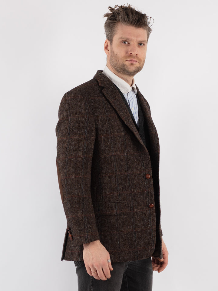 Vintage 90's Men Harris Tweed Jacket in Brown - NorthernGrip